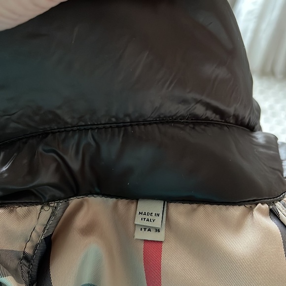Burberry London Shiny Brown Down PufferJacket Size 2 - Picture 12 of 16